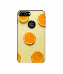 Amazon Brand - Solimo Designer Orange Texture 3D Printed Hard Back Case Mobile Cover for Apple iPhone 7 Plus (Logo Cut)