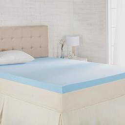 AmazonBasics Cooling Gel-Infused Memory Foam Mattress Topper - Ventilated, CertiPUR-US Certified Foam, 3-Inch - Queen