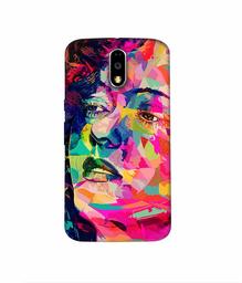 Amazon Brand - Solimo Designer Multicolor Lady Vector 3D Printed Hard Back Case Mobile Cover for Motorola Moto G4 Plus