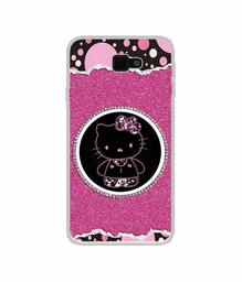 Amazon Brand - Solimo Designer Kitty with Glitter UV Printed Soft Back Case Mobile Cover for Samsung Galaxy J7 Prime