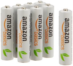 AmazonBasics Vorgeladene Ni-MH-Akkus, AAA, Akkubatterien, (1.000 Zyklen, typisch 800mAh,  1.2 V ,minimal 750mAh), 8 Stck