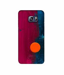 Amazon Brand - Solimo Designer Pink and Blue Brush Texture 3D Printed Hard Back Case Mobile Cover for Samsung Galaxy S6 Edge Plus