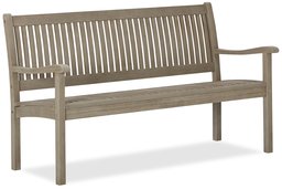 Strathwood Basics Hardwood 3-Seater Bench, Gray