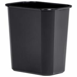 AmazonBasics 3 Gallon Plastic Commercial Trash Waste Basket, Black, 12-Pack - WMG-00045