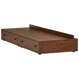 Amazon Brand – Rivet Jonathan Mid-Century Modern Wood Underbed Storage Queen or King Bed, 40.5