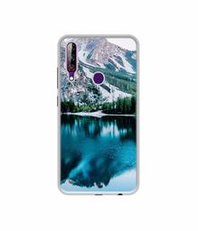 Amazon Brand - Solimo Designer Lake Mountain UV Printed Soft Back Case Mobile Cover for LG W30 Pro