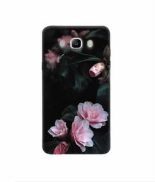 Amazon Brand - Solimo Designer Dark Flowers Photography 3D Printed Hard Back Case Mobile Cover for Samsung Galaxy J7 (2016)