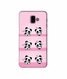 Amazon Brand - Solimo Designer Panda Pattern 3D Printed Hard Back Case Mobile Cover for Samsung Galaxy J6 Plus