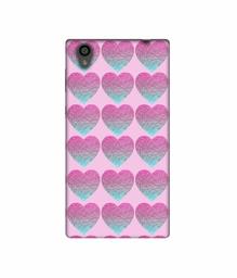 Amazon Brand - Solimo Designer Sparkle Heart Texture 3D Printed Hard Back Case Mobile Cover for Sony Xperia L1