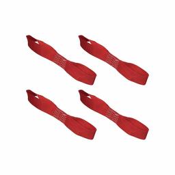 AmazonBasics Soft Loop Motorcycle Tie Down Straps, Red, 4-Pack