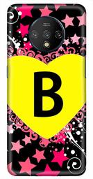 Amazon Brand - Solimo Designer Heart Pattern Alphabet-B 3D Printed Hard Back Case Mobile Cover for OnePlus 7T