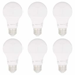 AmazonBasics – Bombilla LED equivalente no regulable, 10.000 horas de vida útil, A19