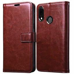 Amazon Brand - Solimo Flip Leather Mobile Cover (Soft & Flexible Back case) for Samsung Galaxy M20 (Brown)