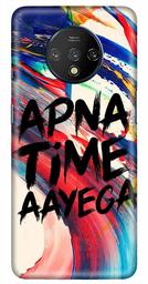 Amazon Brand - Solimo Designer Apna Time Ayega Design 3D Printed Hard Back Case Mobile Cover for OnePlus 7T