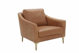 Amazon Brand – Rivet Alonzo Contemporary Leather Livingroom Accent Chair, 39