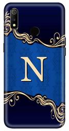 Amazon Brand - Solimo Designer Blue Pattern Alphabet-N 3D Printed Hard Back Case Mobile Cover for Realme 3 / Realme 3i