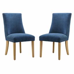 Amazon Brand – Ravenna Home Lamberton Curved-Back Dining Chair, Set of 2, 19.5