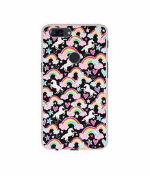 Amazon Brand - Solimo Designer Unicorn Texture UV Printed Soft Back Case Mobile Cover for OnePlus 5T