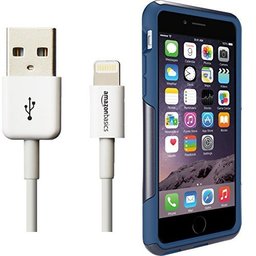 Otterbox Commuter Series Case for iPhone 6 and AmazonBasics Lightning Cable (6-Feet) Pack