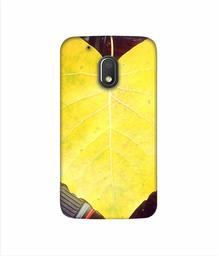 Amazon Brand - Solimo Designer Yellow Leaf 3D Printed Hard Back Case Mobile Cover for Motorola Moto G4 Play