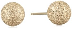 14k Yellow Gold Laser Cut Ball Stud Earrings