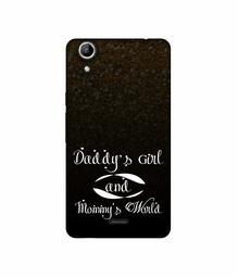 Amazon Brand - Solimo Designer Daddy's Girl and Mummy World 3D Printed Hard Back Case Mobile Cover for Micromax Canvas Selfie 2 Q340