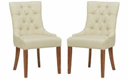 Amazon Brand – Stone & Beam Kristy Tufted Dining Room Kitchen Chair, Set of 2, 36.5