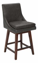 Amazon Brand – Stone & Beam Alaina Contemporary Leather High-Back Swivel Seat Counter Stool, 39