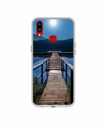 Amazon Brand - Solimo Designer Wooden Beach UV Printed Soft Back Case Mobile Cover for Samsung Galaxy A10s