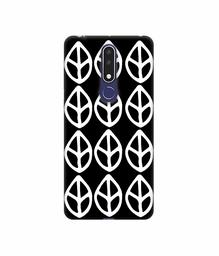 Amazon Brand - Solimo Designer White Leaf Texture 3D Printed Hard Back Case Mobile Cover for Nokia 3.1 Plus