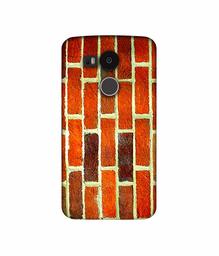 Amazon Brand - Solimo Designer Brick Texture 3D Printed Hard Back Case Mobile Cover for LG Nexus 5X