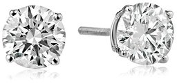 IGI-Certified 14k White Gold Round-Cut Diamond Stud Earrings (1.5 cttw, H-I Color, I1 Clarity)