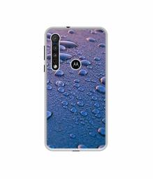 Amazon Brand - Solimo Designer Water Drops UV Printed Soft Back Case Mobile Cover for Motorola One Macro