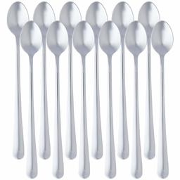 Amazonbasics Stainless Steel Macchiato Spoon with Round Edge, Pack of 6 (18/0)