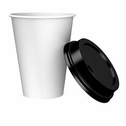 Amazon Brand - Solimo 12oz Disposable Paper Hot Cup with Lid, 500 Count