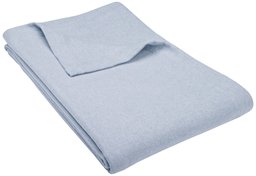 Pinzon Heather Flannel Blanket, Twin, Blue Heather