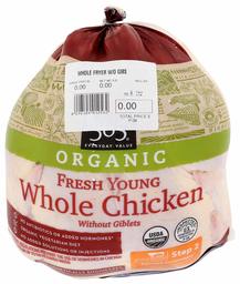 365 Everyday Value, Organic Fresh Chicken, Whole (GAP - Step 3)