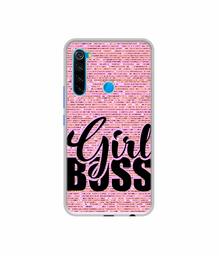 Amazon Brand - Solimo Designer Girl Boss On Pink Sparkle UV Printed Soft Back Case Mobile Cover for Mi Redmi Note 8