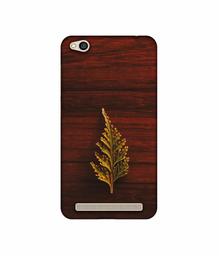 Amazon Brand - Solimo Designer Leaf on Wood UV Printed Soft Back Case Mobile Cover for Mi Redmi 5A