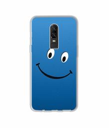 Amazon Brand - Solimo Designer Happy UV Printed Soft Back Case Mobile Cover for OnePlus 6