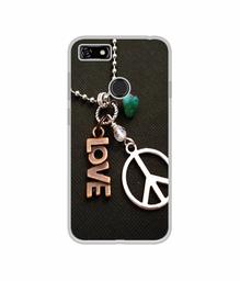 Amazon Brand - Solimo Designer Love and Peace UV Printed Soft Back Case Mobile Cover for Lenovo A5