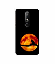 Amazon Brand - Solimo Designer Dark Black Cat 3D Printed Hard Back Case Mobile Cover for Nokia 6.1 Plus