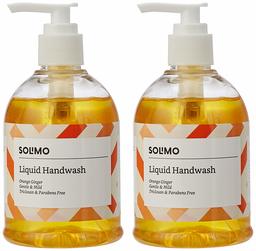 Amazon Brand - Solimo Handwash Liquid, Orange Ginger - 250 ml (Pack of 2)