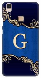 Amazon Brand - Solimo Designer Blue Pattern Alphabet-G 3D Printed Hard Back Case Mobile Cover for Vivo V3