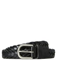 Amazon Brand: Find Men's Braided Leather Belt, Black , m