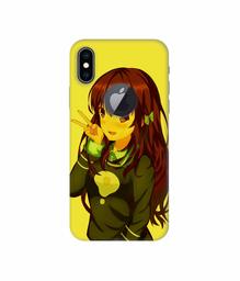 Amazon Brand - Solimo Designer DJ Girl Vector 3D Printed Hard Back Case Mobile Cover for Apple iPhone Xs Max (Logo Cut)