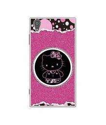 Amazon Brand - Solimo Designer Kitty with Glitter UV Printed Soft Back Case Mobile Cover for Sony Xperia XA1 Plus