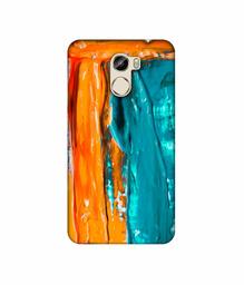 Amazon Brand - Solimo Designer Gold Yellow and Sky Blue Paint 3D Printed Hard Back Case Mobile Cover for Gionee X1