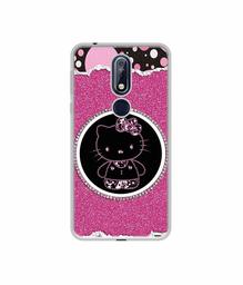 Amazon Brand - Solimo Designer Kitty with Glitter UV Printed Soft Back Case Mobile Cover for Nokia 7.1