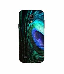 Amazon Brand - Solimo Designer Peacock Feather 3D Printed Hard Back Case Mobile Cover for Samsung Galaxy S4 Mini